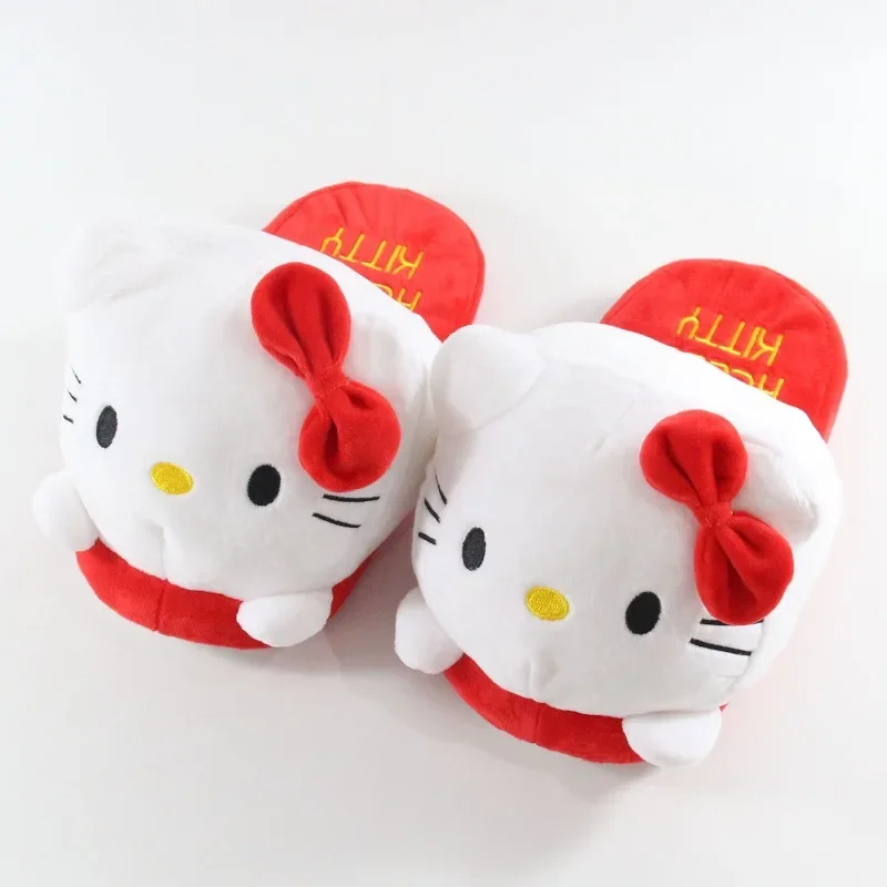 Hello Kitty Plush Slippers Cartoon Cotton Shoes Lady Men Home