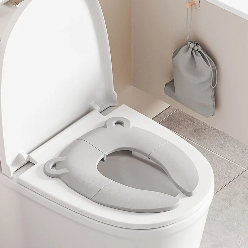 High quality Baby Foldaway Portable small packetToilet Training Seat Potty Ring Anti-skid Toilet Mat travel pot chair 6