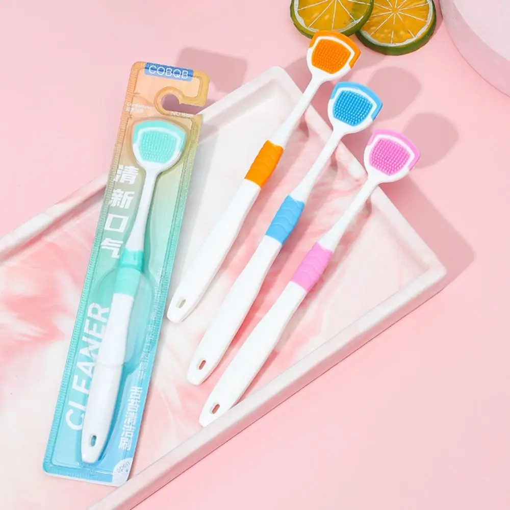 1PC Lightweight Soft Silicone Tongue Scraper Soft-Haired Hygiene Oral Care Tool Cleaning Tongue Cleaner Daily