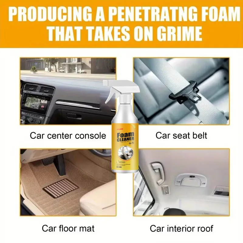 Multifunctional Car Upholstery Cleaner – Waterless, Powerful De-Greasing Seat Cleaner for Universal Use 6