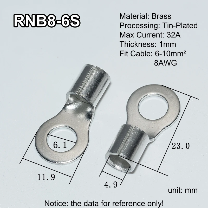 100pcs Brass Ring Terminal Block Connector Set