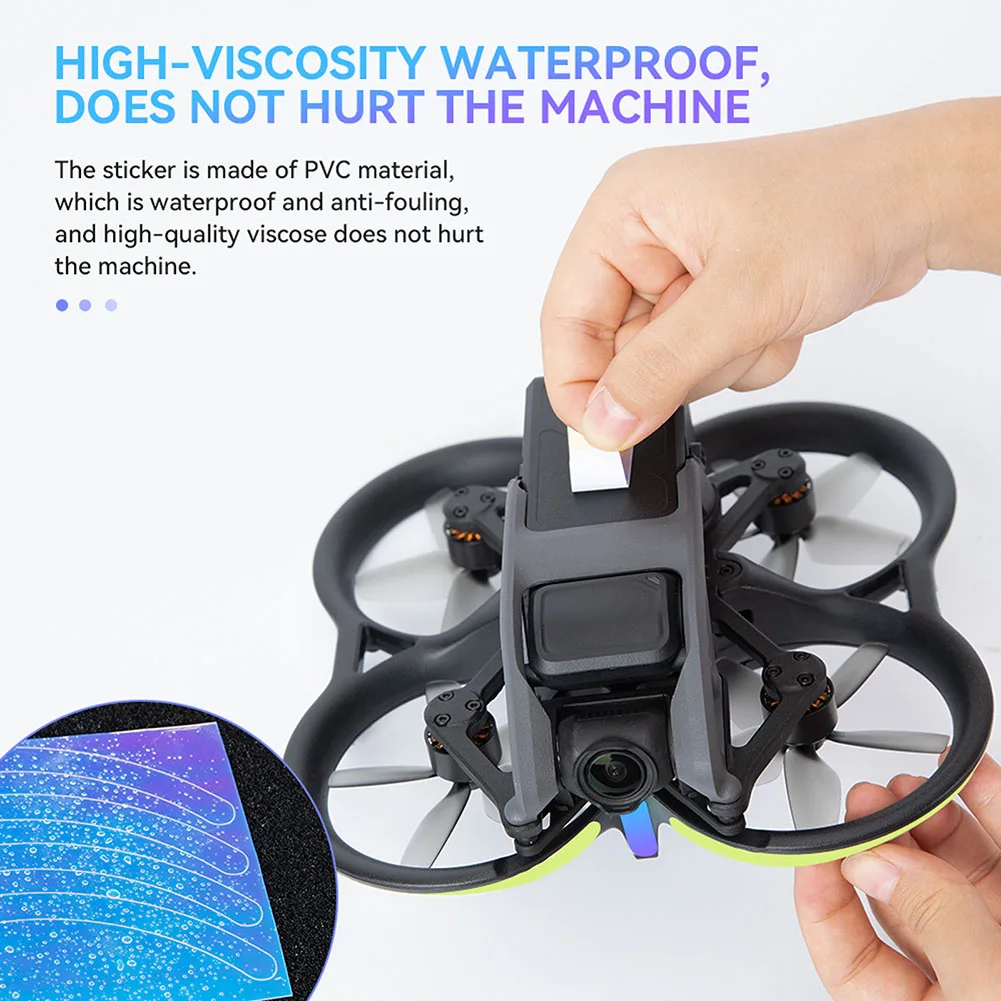 Waterproof PVC Sticker For DJI Avata Luminous Decal Night Flight Drone Body Cover Skin Sticker Drone Accessories
