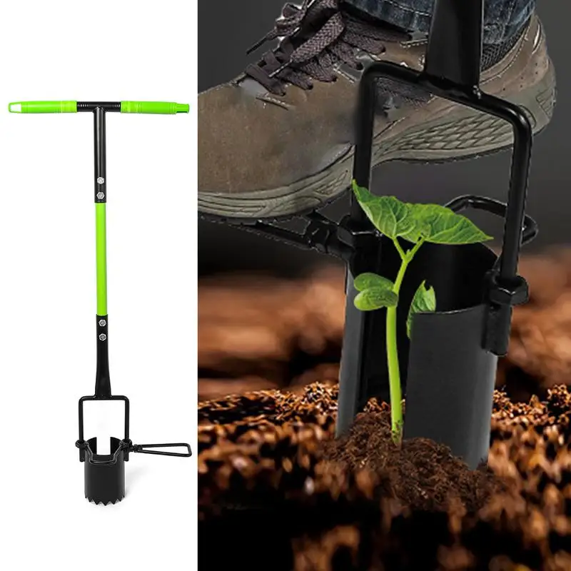 Sod Plugger For Digging Holes Long Handled Crocus Planter Multi-functional Lawn Tool For Crocus Dahlia Gladiolus Lily