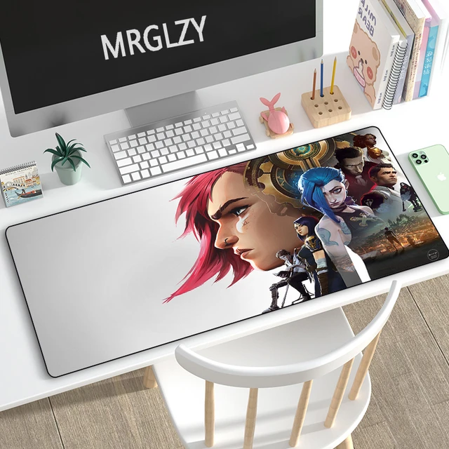 Drop shipping Arcane JINX MousePad Large Desk Mat Gaming Mouse Pad League of Legends VI Rubber