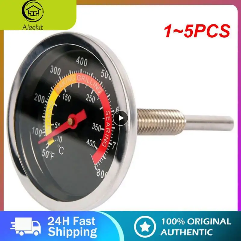 

1~5PCS Thermometer Dial Temperature Gauge Bimetal Cooking Food Probe Kitchen Tools Stainless Steel BBQ Smoker Grill Thermometer
