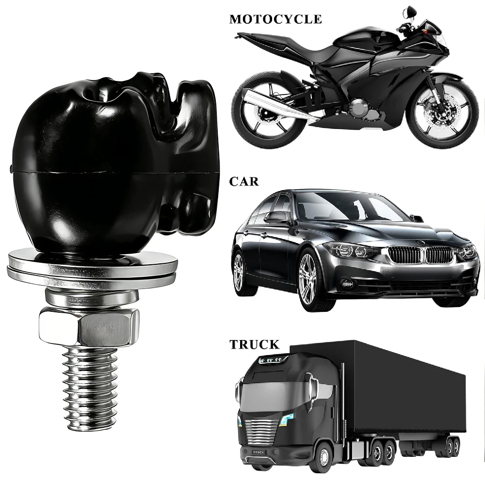 Set of 4 Gothic Skull License Plate Screws