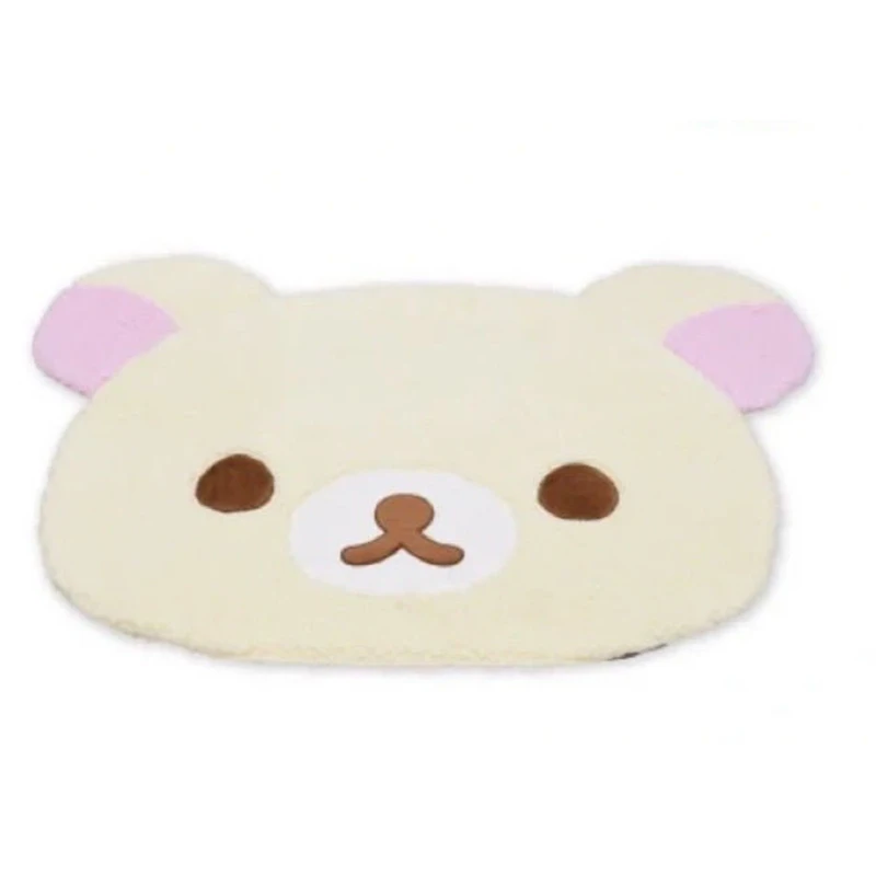 Cartoon Rilakkumas Plush Rug Kawaii Rilakkumas Bear Soft Floor Mat Bedroom Chair Bedside Rug Kitchen Bathroom Doormat Home Decor