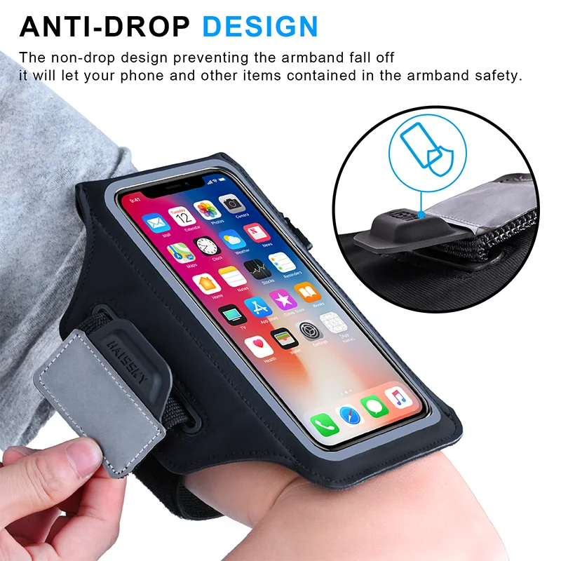 iphone 12 pro flip case Haissky 7.0 inch Running Sport Armbands For iPhone 13 12 11 Pro Max Zipper Arm Band Bag Case For AirPods Pro 3 Samsung S22 Ultra best iphone 12 pro case