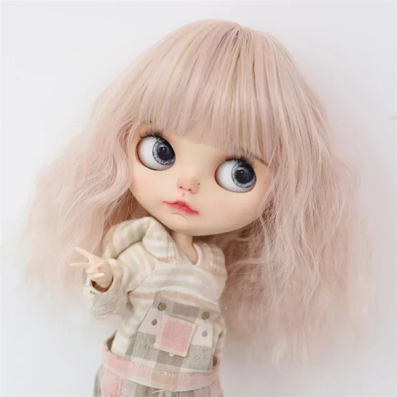BJD Doll Wig Suitable for QBABY AMYDOLL Blythe Size Doll Accessories Tress Hair Temperature Silk Hair Instant Noodle Roll 2