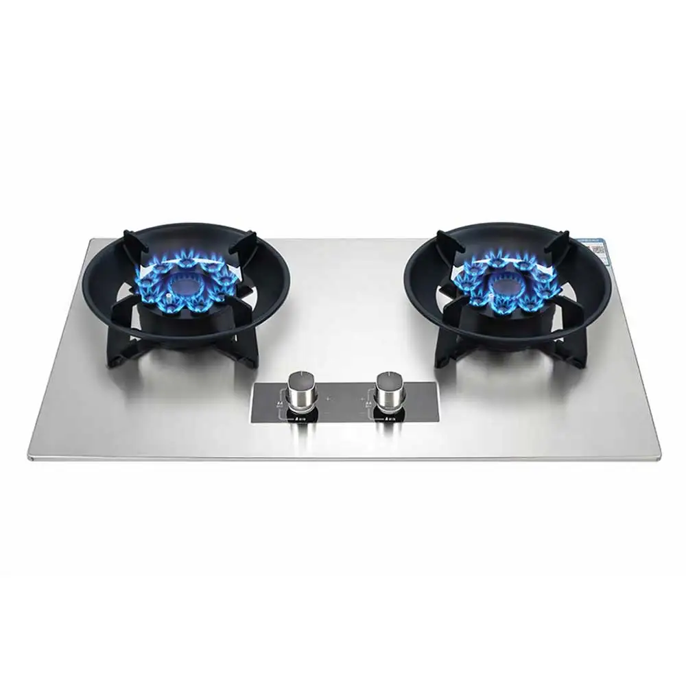 Household stainless steel stove, natural gas dual stove, embedded dual purpose gas foldable energy-saving stove