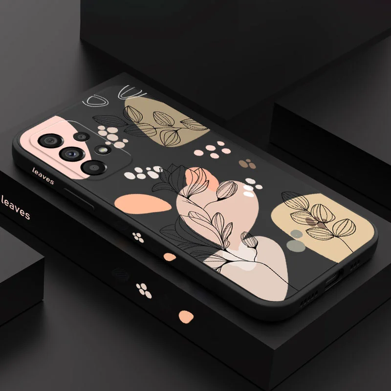 Abstract Plants Case Samsung A54 A34 A14 A15 A25 A35 A55 A24 A04E A73 A53 A33 A23 A13 A03 A03S A72 A52 A52S A32 A22 A04S A04 5G