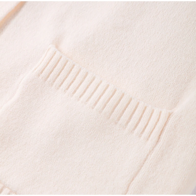 Casual Gestrickte Oansatz Strickjacke Frauen Vielseitig Solide Einreiher Taschen Pullover Weibliche 2025, Herbst Chic Straße Strickwaren – Detail 10