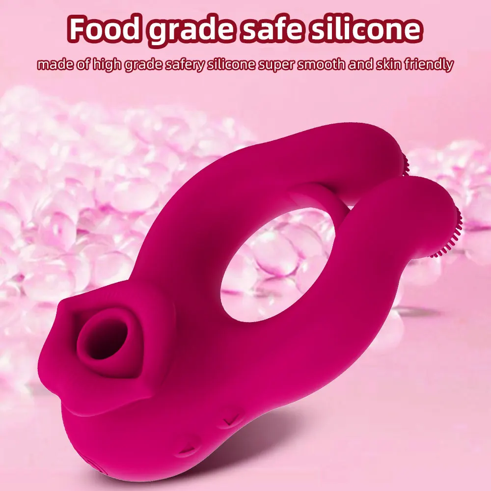 Sucking Tongue Licking Clit Stimulator Delayed Ejaculation CockRing Clitoral Stimulator Scrotum Massager clitoris vibrator clit sucking vibrator female sex toys vibrator sex toy Erotic SexToy Couple