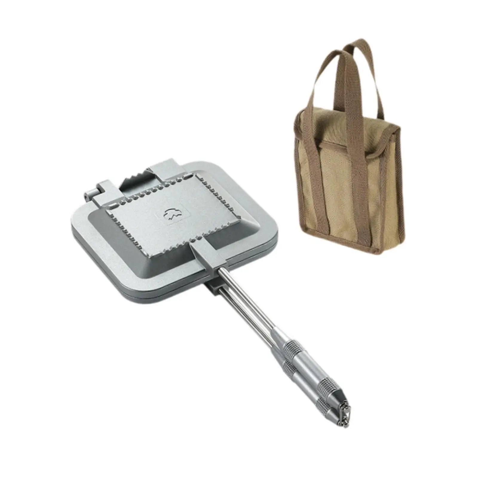 Sandwich Maker Grill Aluminum Flip Pan Portable Sandwich Hand Toaster Frying Pan for Outdoor Party Omelets Pancakes Frittatas 4
