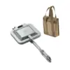 Sandwich Maker Grill Aluminum Flip Pan Portable Sandwich Hand Toaster Frying Pan for Outdoor Party Omelets Pancakes Frittatas 4