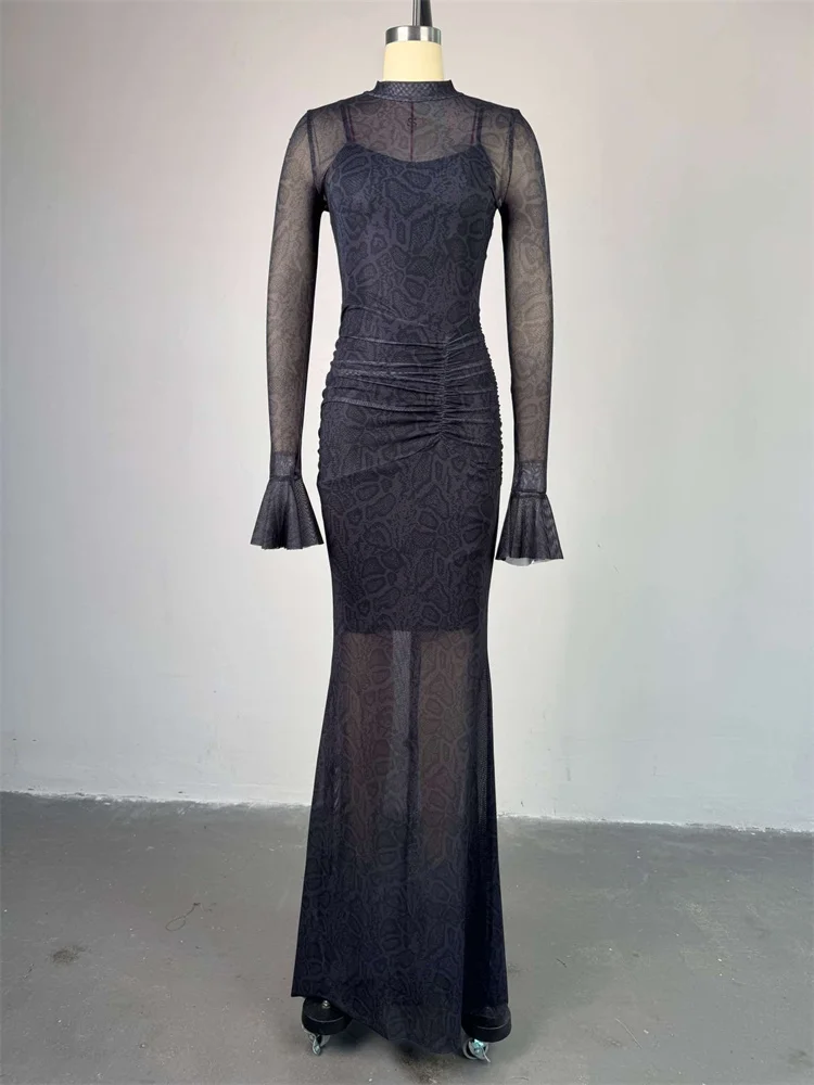 Wmstar Party Dress Women Sexy Hollow Out Bodycon Maxi Long Full Length Dress Hip Wrap Club Outfits Summer Wholesale Dropshipping