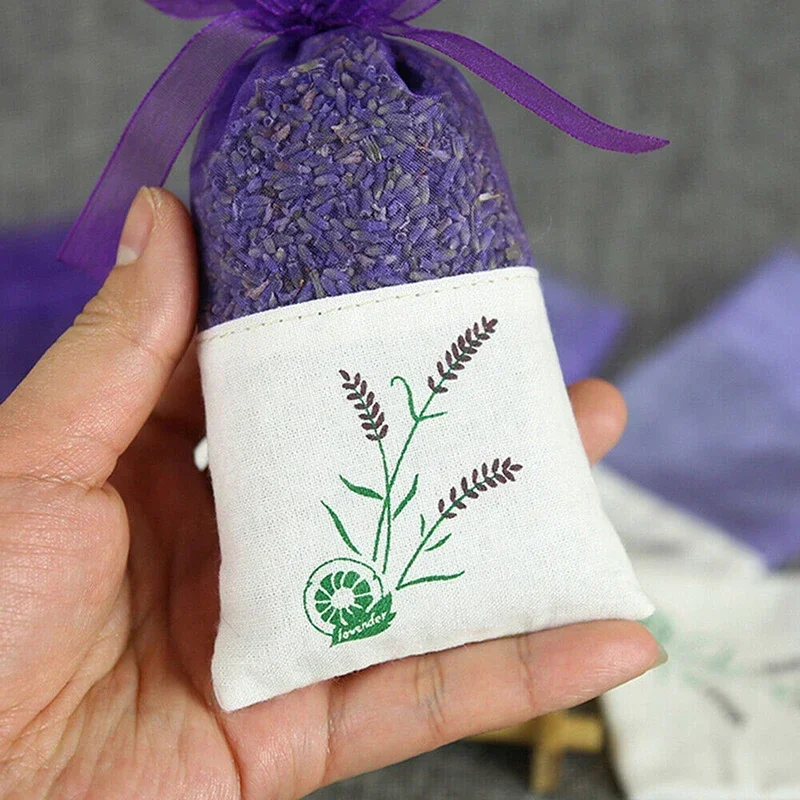 Deodorant Sachet Bags Fragrance Bags 5/10/20pcs Lavender Sachet Bag Empty Pouches Dry Flower Aroma Floral Printing
