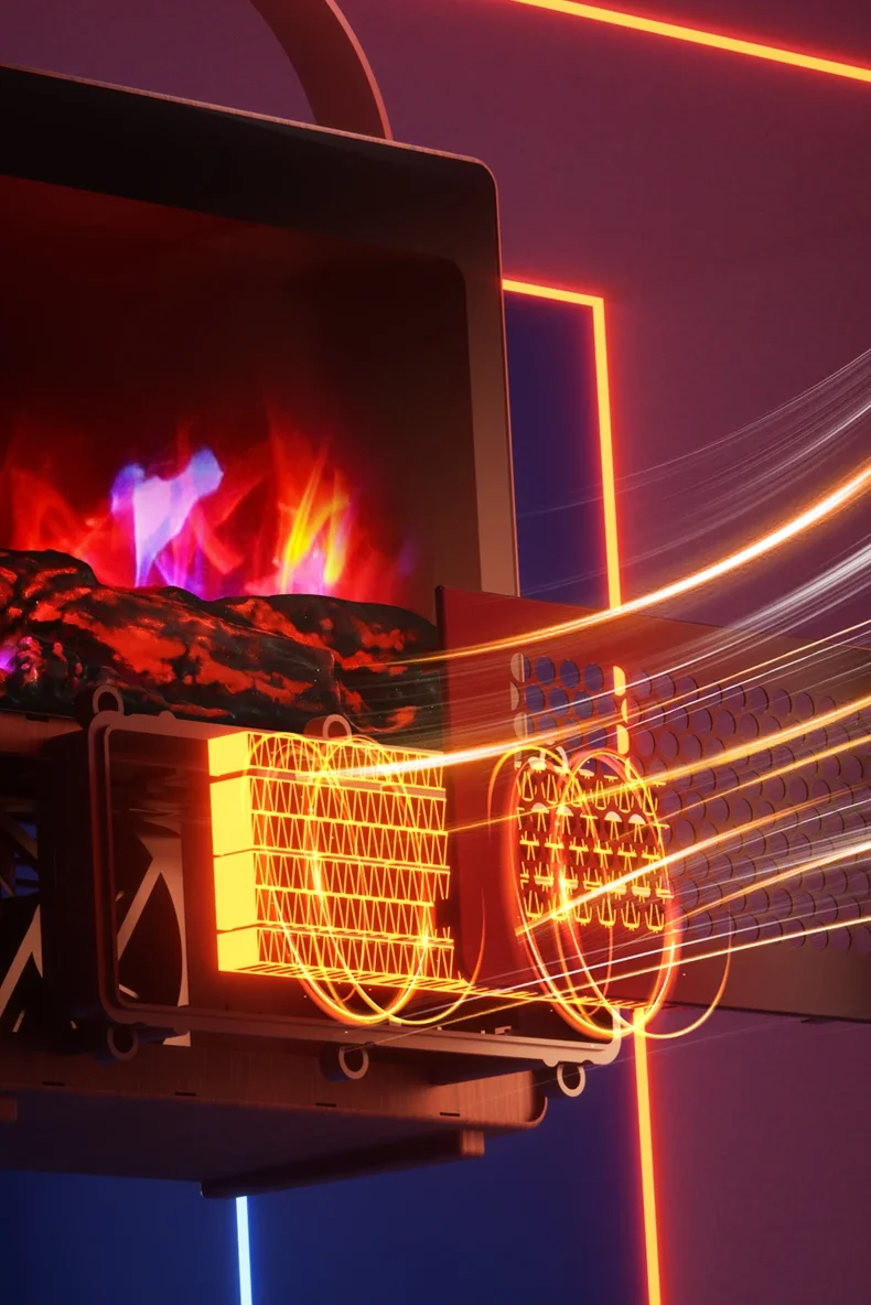 Sc3d9426279844667a559efda33214af6b 220V fireplace heater, household electric heater, living room, bedroom, fast heating and energy-saving heater Mallzona