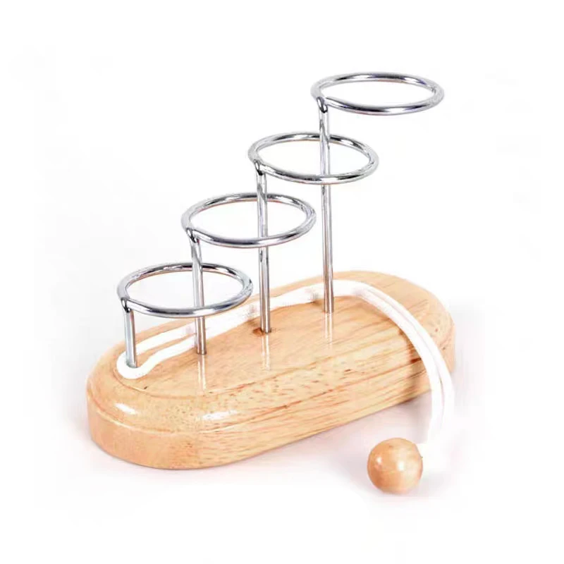 Classic Wooden Rope Puzzle Educational Intellectual Toys Mind Games for Adults Kids Brain Teaser IQ Challenge Juegos De Ingenio 2