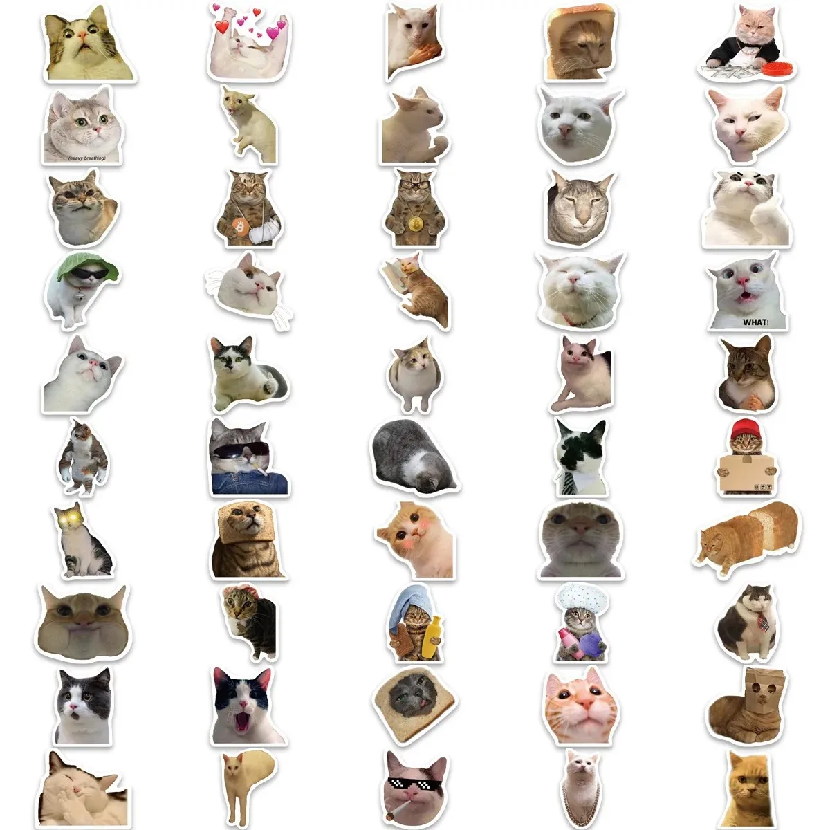 50/100/200Pcs Kawaii Katze Tiere Aufkleber Notebook Schreibwaren Sammelalbum Dekoration Aufkleber Wasserdichte Graffiti Lustige Aufkleber – Detail 9
