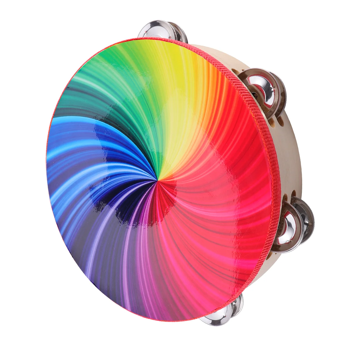 8 Inch Double Row Drum Tambourine for Dancing Hand Music Easy to Play Percussion Bamboo Convenient Concerts