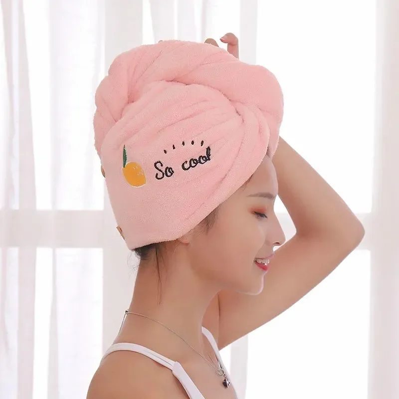 Women Girl's Magic Microfiber Shower Cap Towel Bath Hats for Women Dry Hair Cap Soft for Quick Drying Lady Turban Head