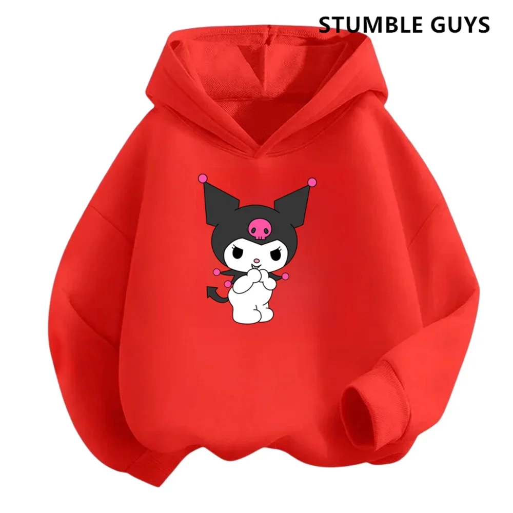 캐주얼 재미있는 운동복 소년 쿠로미 후디 세트, 어린이 후드, 긴 바지, 세트 어린이 스웨터, 산리오 의류, 2 개