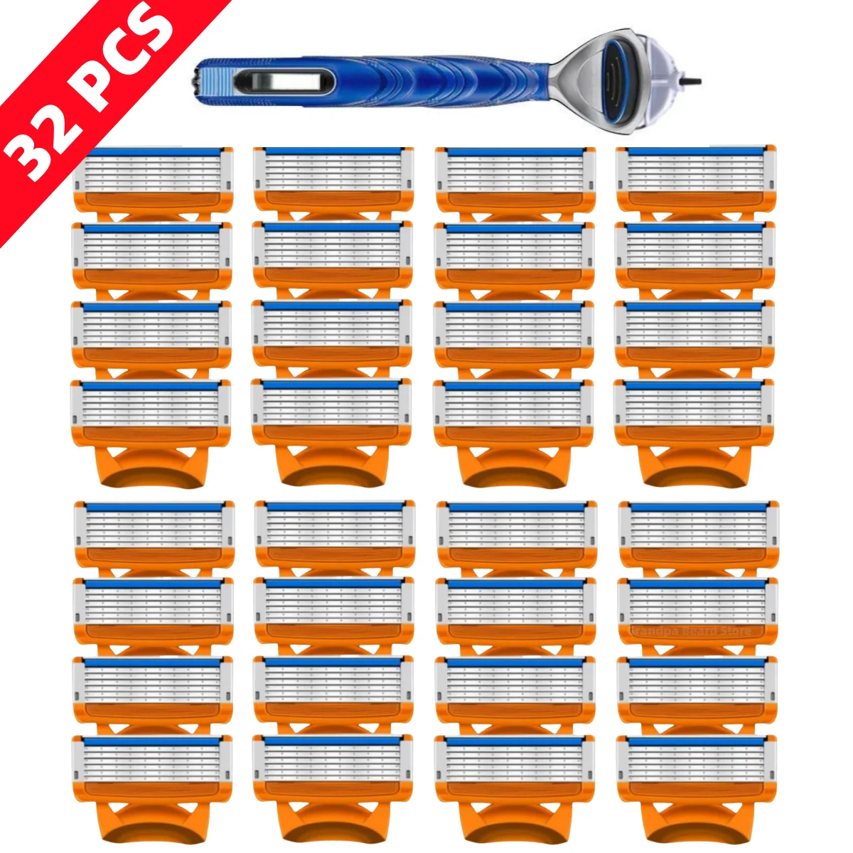 Manual Shaver Old-fashioned Genuine Fusion For Men Face Hair Shaving Removal Safety Replacement Razor Blades Cassettes
