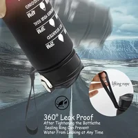 Sports Water Bottle with Time-Tracking Straw Leak Proof Locking Flip Cover for Easy Carry Ideal for Outdoor Adventures 2