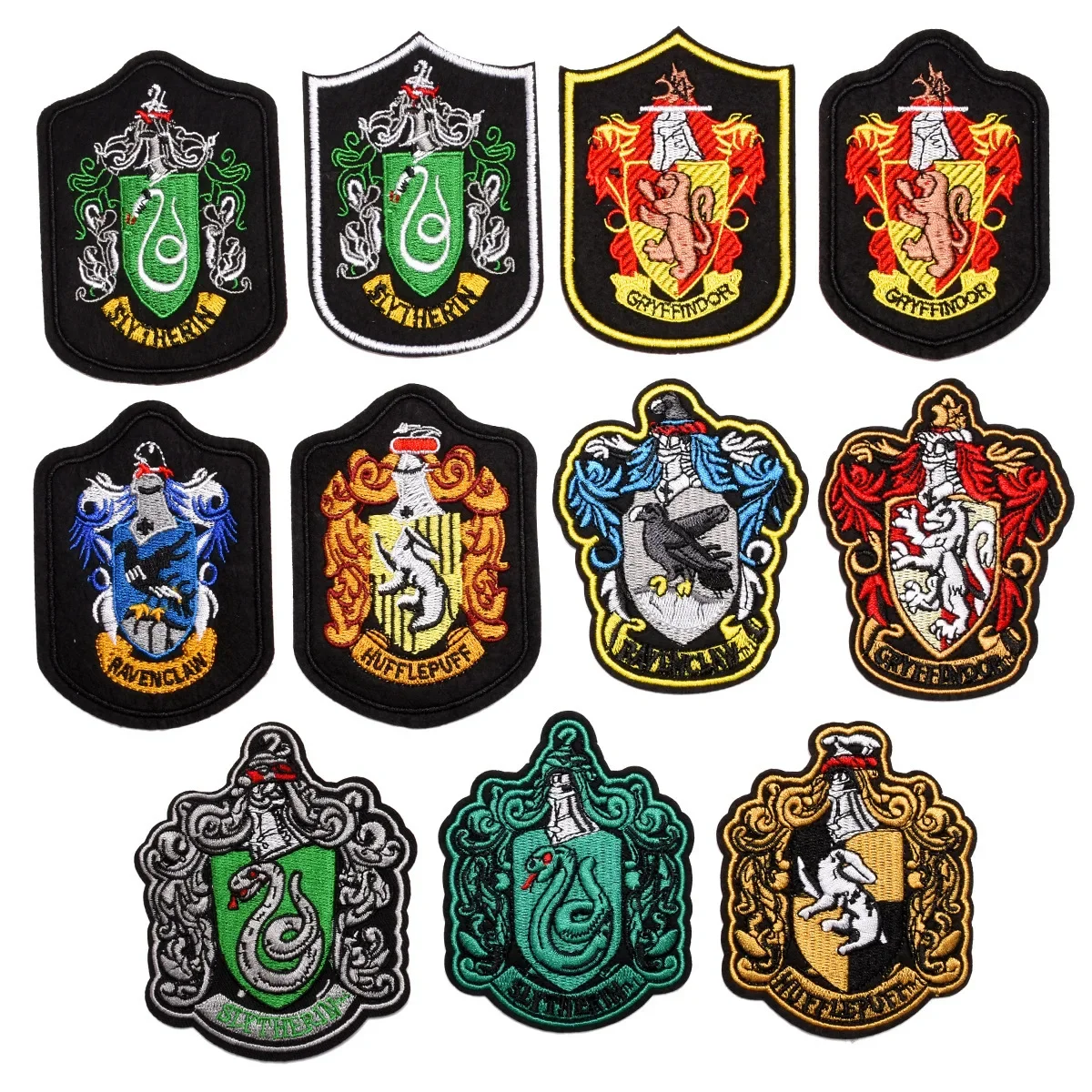 Harry Potter Magic Robe Backpack Embroidered Patch House Badge Sleeve Patch House Gryffindor Clothing Accessories Set
