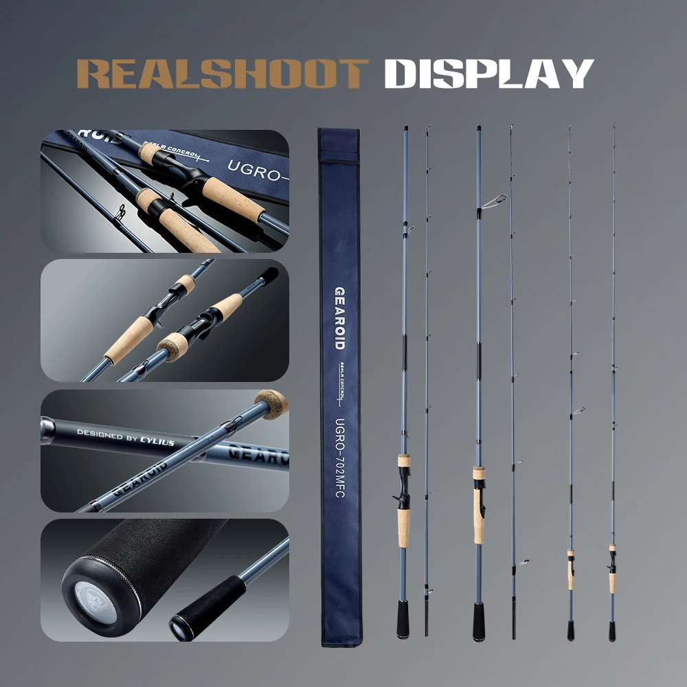 CYLIUS GEAROID All Purpose Fishing Rods Spinning Casting 2 Section
