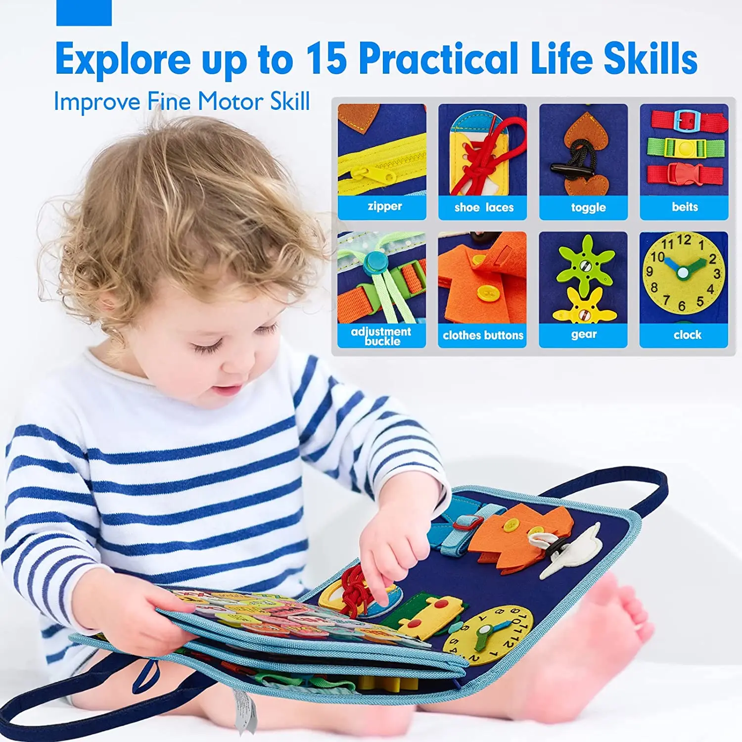 Montessori Busy Board For Toddlers Alphabet And Number Learning_voghion.com