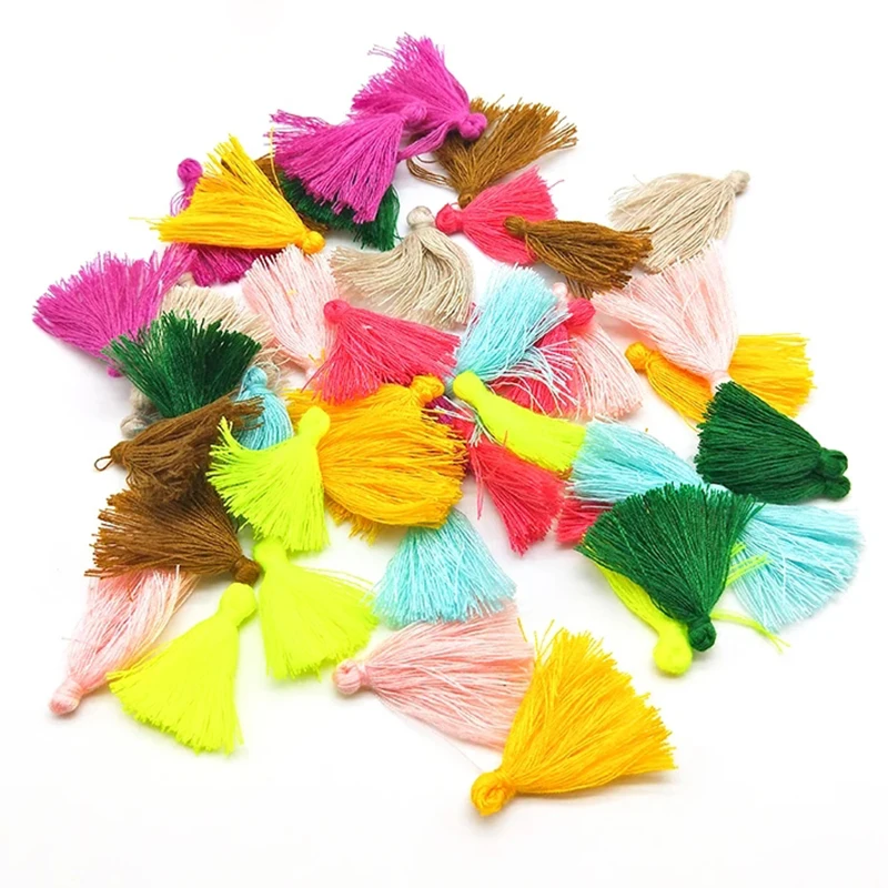 

Colorful Mini Tassel For Jewelry Making Necklace Earring Handmade Pendant DIY Accessories Cotton Tassel Wholesale