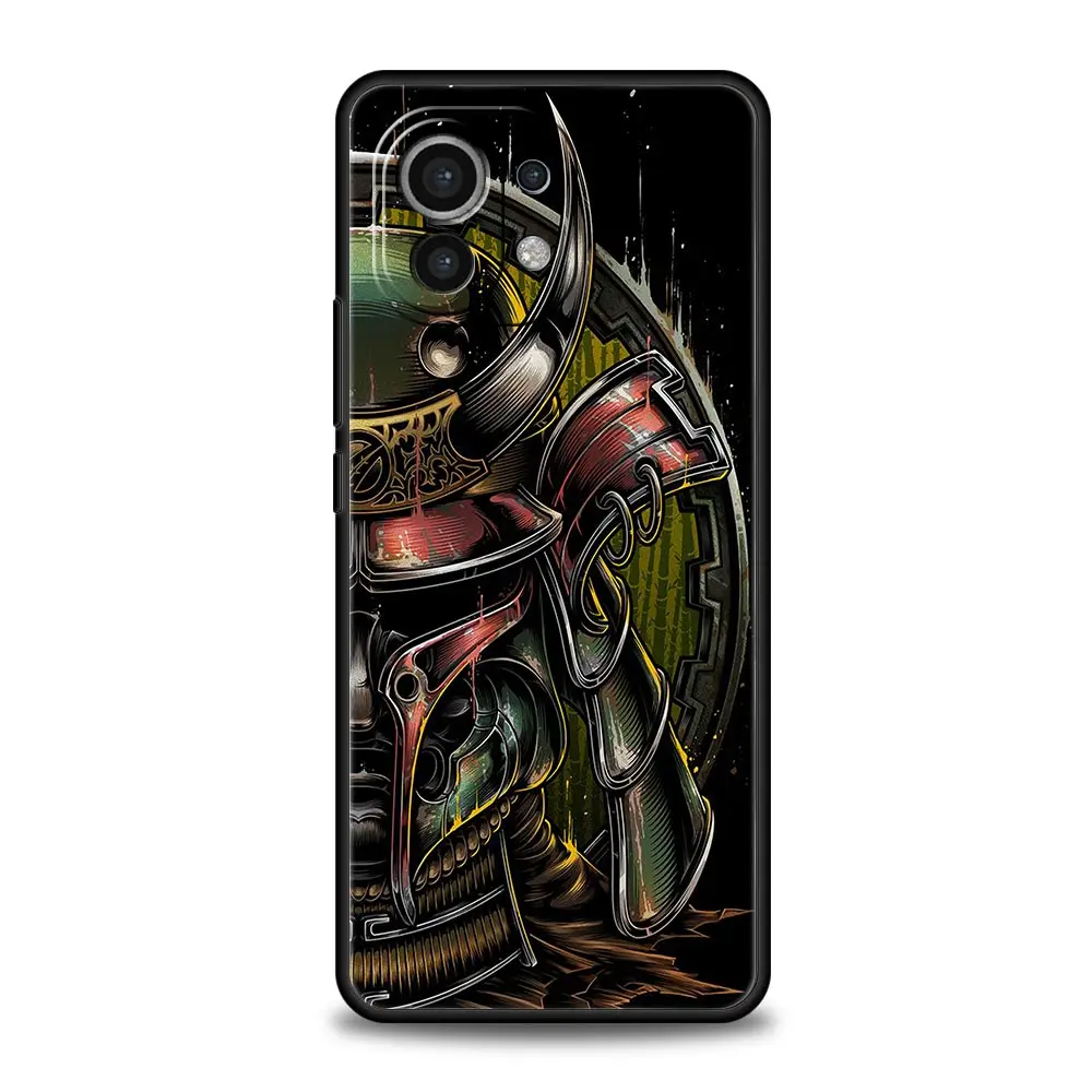 Samurai Oni Mask Black Phone Case Cover