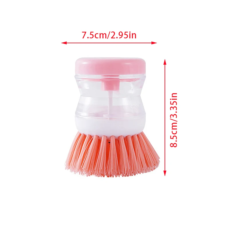 2024 New Kitchen Wash Pot Dish Brush Washing Utensils With Washing Up Liquid Soap Dispenser Household Cleaning Accessories 6