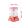 2024 New Kitchen Wash Pot Dish Brush Washing Utensils With Washing Up Liquid Soap Dispenser Household Cleaning Accessories 6