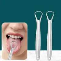 Grattoir à langue Portable monocouche, 1 pièce, réutilisable, en acier inoxydable, brosse buccale, grattoir à langue, fabricant d'haleine fraîche 6