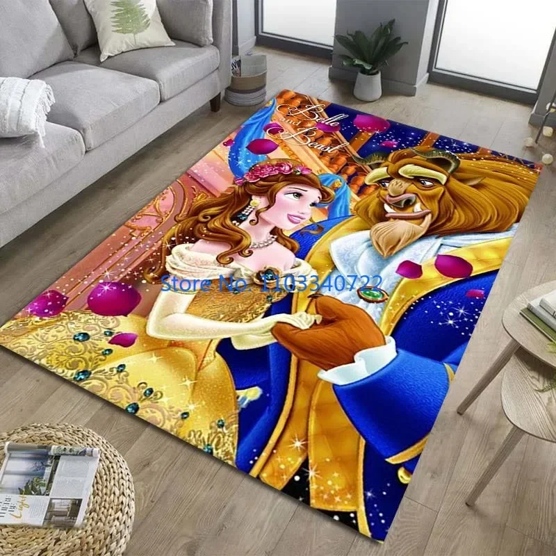 

Красавица и чудовище, ковры с узором, 120x160 см, декор для гостиной, детской спальни, дивана, Детский напольный коврик