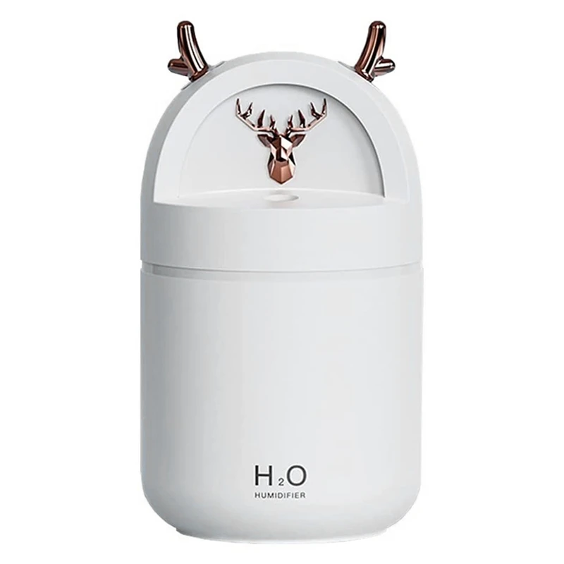 

280ML Mini Reindeer Air Humidifier Essential Oil Diffuser For Home Office Car Purifier USB Aroma Diffuser Mist Maker LED Lamp