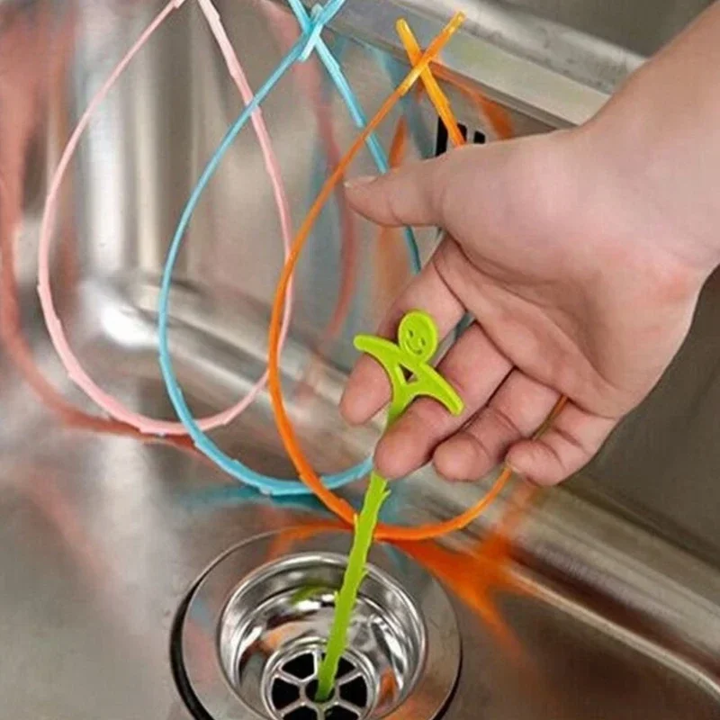 3 Pcs Sink Pipe Dredger Water Channel Drain Cleaner Hair Cleaning Hook Sewer Filter Anti Clogging Floor Wig Removal Clogs Tools