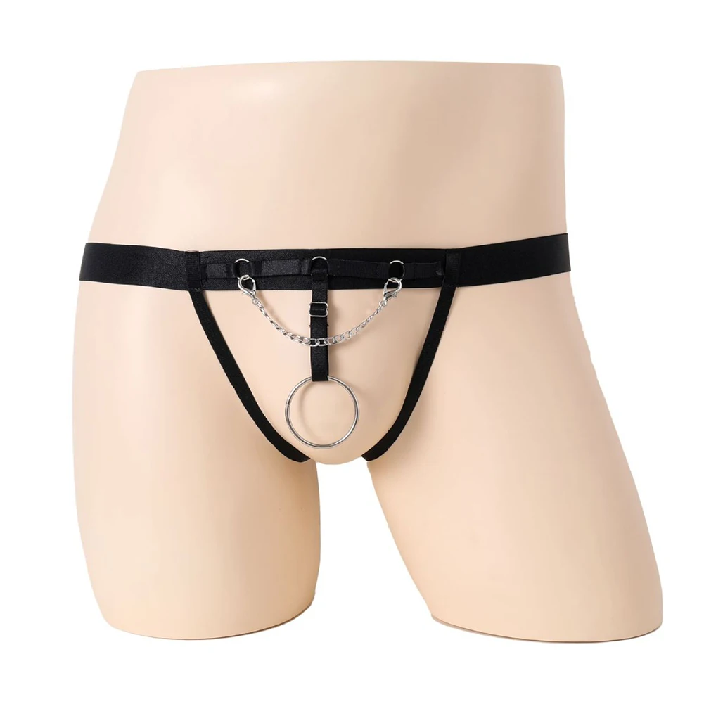 Personalized Mens O-Ring Hole Panties G-String Erotic Hombre Male Lingerie Tanga Crotchless Jockstrap Underwear Sleepwear Thongs