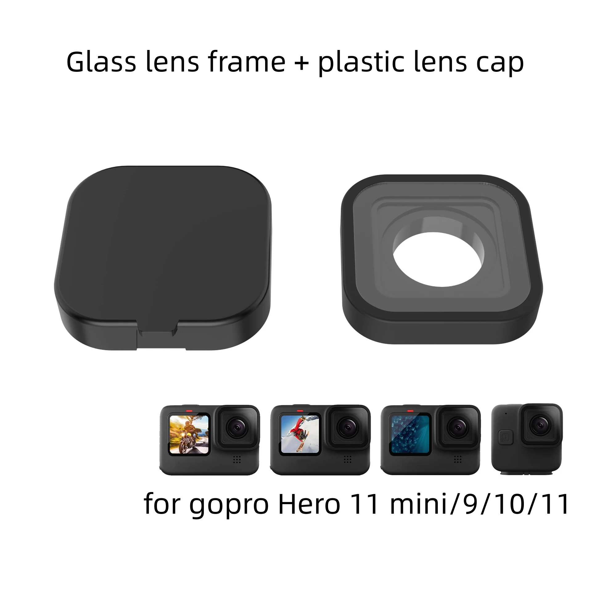 

Suitable for 11 mini /black11/10/9 sports camera glass lens frame for 11 mini lens protection cover dust cover