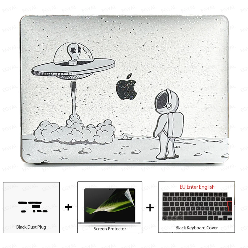Sleek Laptop Case with Dust Plug, Screen Protector & Keyboard Cover