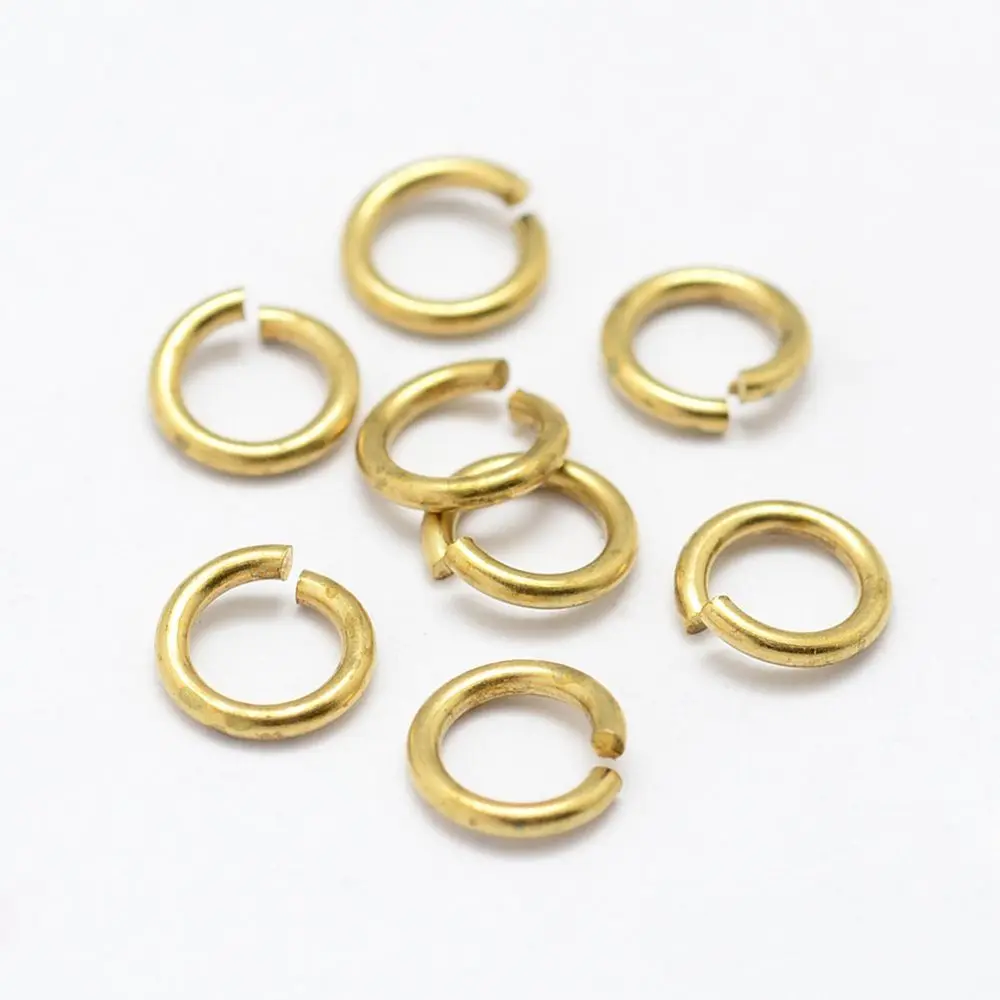 

1000Pcs Raw Brass Open Jump Rings No Plated O Ring Brass Loop Split Rings Connector for Jewelry Craft DIY Making 5mm 6mm 7mm 8mm
