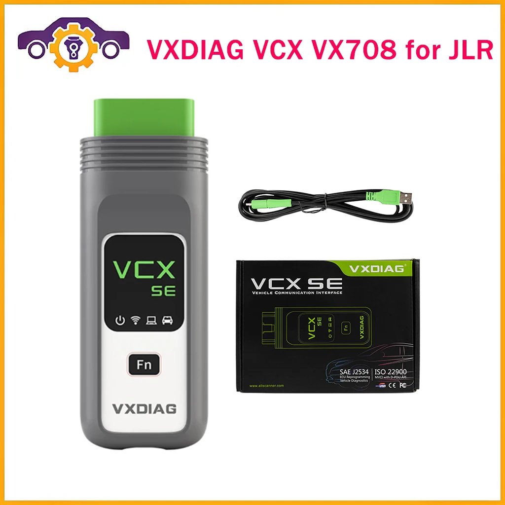 

VXDIAG VCX VX708 for JL-R Doip Car diagnostic tools J2534 OBD2 Scanner VCX SE For JLR SDD Pathfinder ECU Programmer Active Test