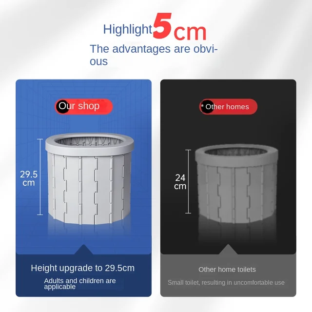 Car Folding Toilets Portable Toilets Commode Potty Car Toilets Camping Toilet Travel Bucket Toilet Seat Outdoor gadgets 2