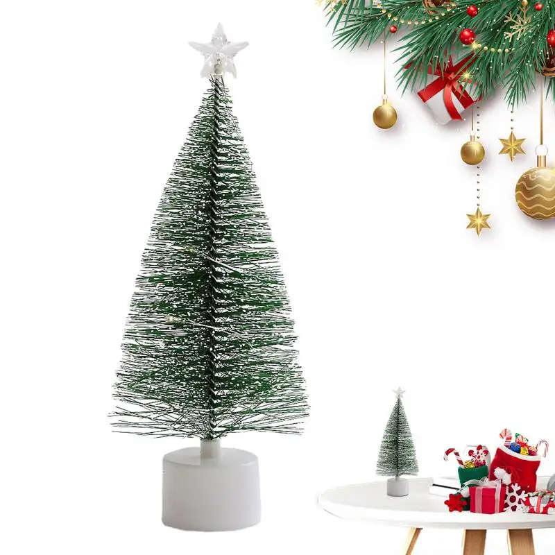 

LED Christmas Tree Multi-color LED Small Tabletop Artificial Tree Pre-Lit LED Lights Christmas Tree Ornaments Tabletop Tree