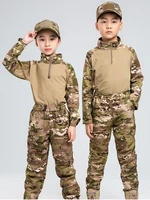 Uniforme tactique pour garçons, ensembles de vêtements de chasse, combinaisons de Camouflage Airsoft pour enfants, entraînement de randonnée en plein air Parent-enfant 3