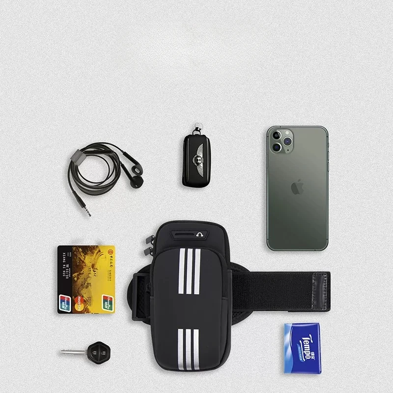 Running Sports Bag Waterproof Non-slip Lightweight Jogging Phone Armband Durable Large Capacity Adjustable Men Women Armbag