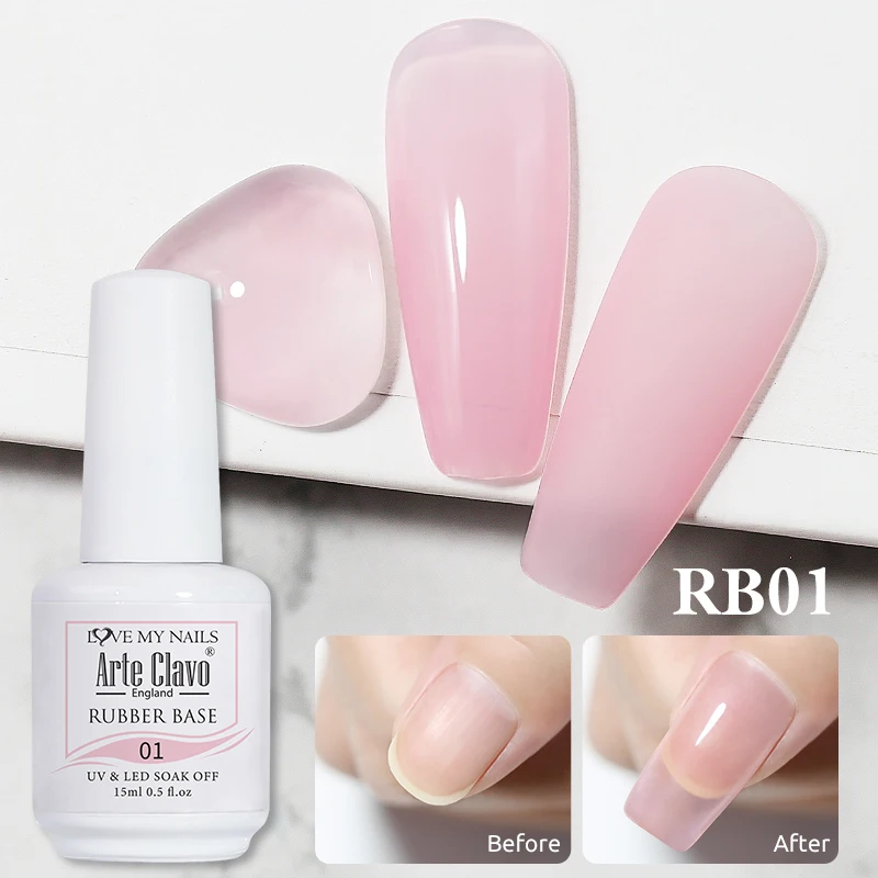 Arte Clavo 15ml Multi-function Quick Extension Gel Nail Polish Rubber Base Gel Color Coat Semi Permanent UV Nails Art Maincure